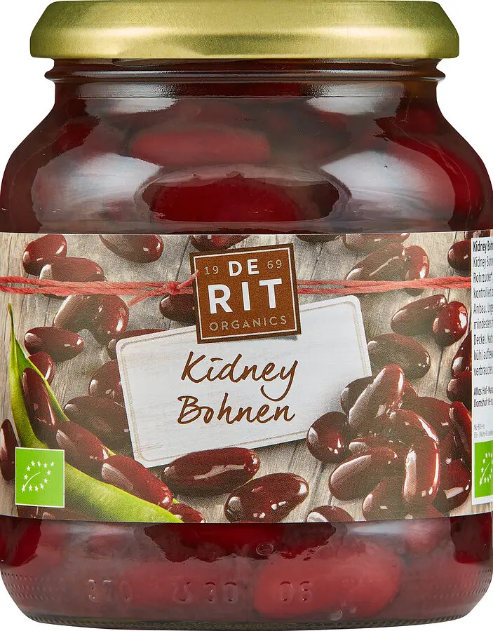 Kidney Beans Glas Jar Organic