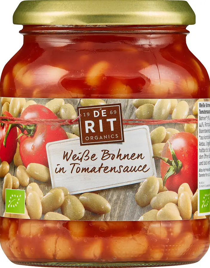 Bohnen Baked Beans (Weisse Bohnen Tomatensauce) Bio