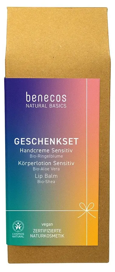 Coffret Cadeau Sensitiv - Crème mains, Lotion corporelle & Lipbalm naturel