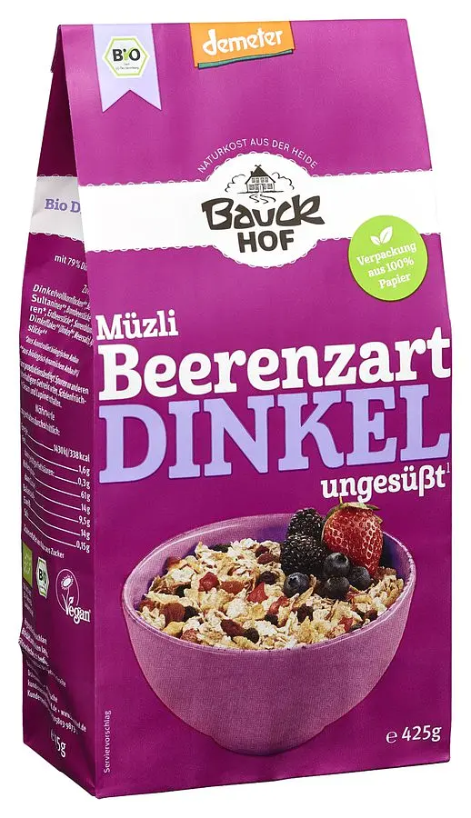 Müesli Dinkel Beerenzart Demeter