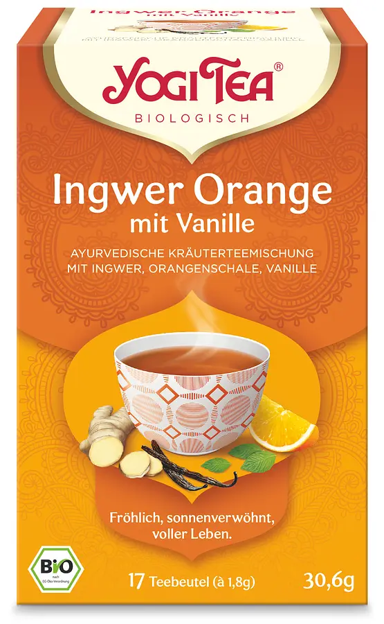 Ingwer Orange Vanille Teebeutel Bio