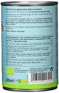 Kokosmilch Bio, 400 ml